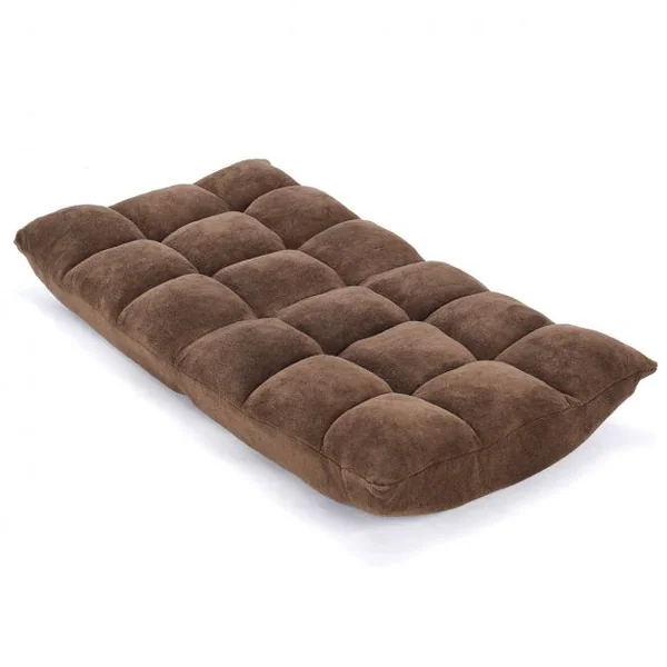 Canapé-lit Pliable Chaise de Méditation avec 14 Positions Réglables en Métal et Éponge, 56x67x56cm, 6 Couleurs au Choix