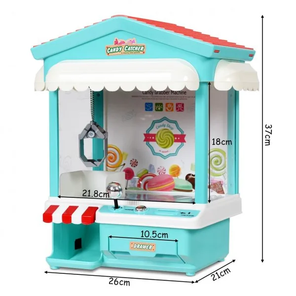 Candy Grabber électronique Machine attrape à bonbons à jouets automatique avec câble USB et 8 billets en plastique -Bleu