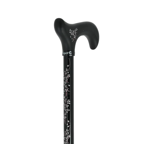 CANNE DE MARCHE FAYET REGLABLE ALU MOTIF FLORAL 3D - Oplus Médical