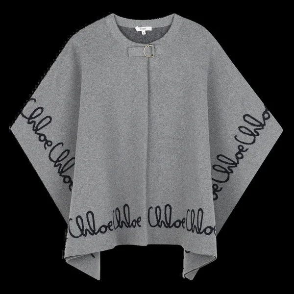 Cape en tricot gris chiné fille Chloé H25 - Soins Bébé Naturels & Produits Maman Après Naissance