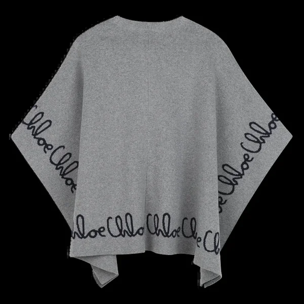 Cape en tricot gris chiné fille Chloé H25 - Soins Bébé Naturels & Produits Maman Après Naissance