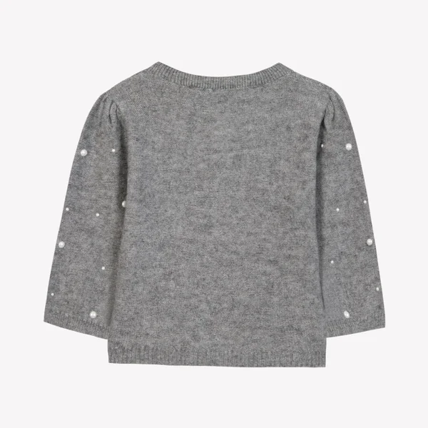 Cardigan gris chiné perles babygirl Tartine et Chocolat H25 - Soins Bébé Naturels & Produits Maman Après Naissance
