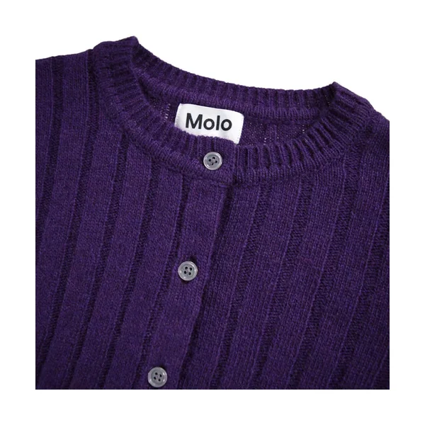 Cardigan violet Gloria fille Molo H25 - Soins Bébé Naturels & Produits Maman Après Naissance