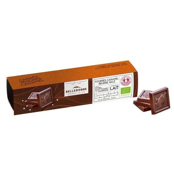 Carré chocolat lait au caramel beurre salé 150g