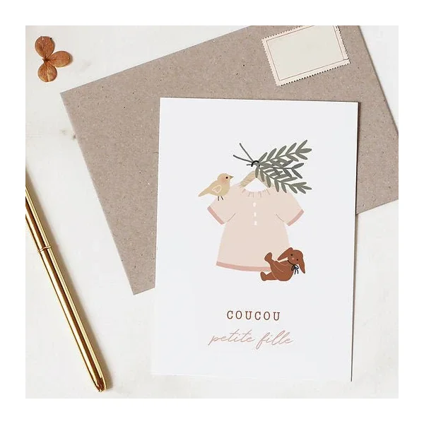 Carte - Blouse suspendue - Rose - PROMO - Soins Bébé Naturels & Produits Maman Après Naissance
