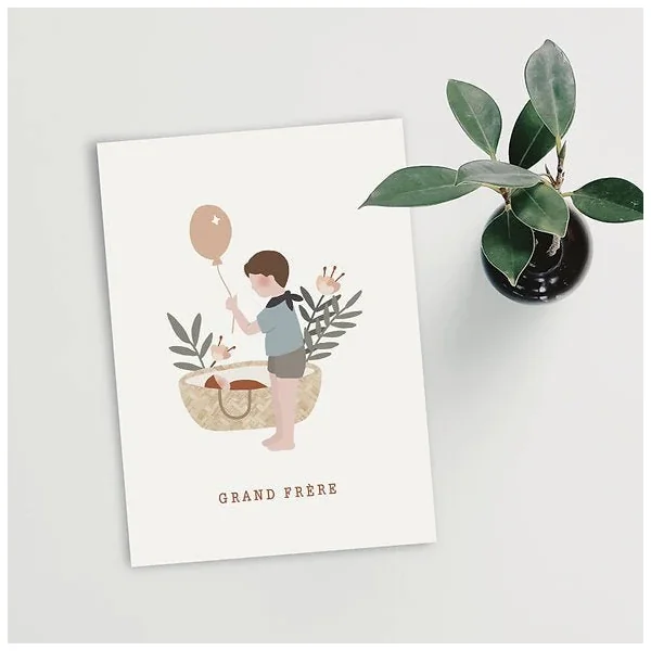 Carte - Grand Frère - PROMO - Soins Bébé Naturels & Produits Maman Après Naissance