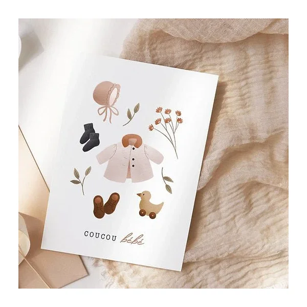 Carte - Le vestiaire de Bébé - Rose - PROMO - Soins Bébé Naturels & Produits Maman Après Naissance