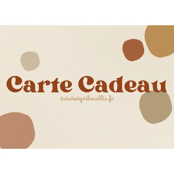 Carte-Cadeau Tutute & Gribouillis - Soins Bébé Naturels & Produits Maman Après Naissance
