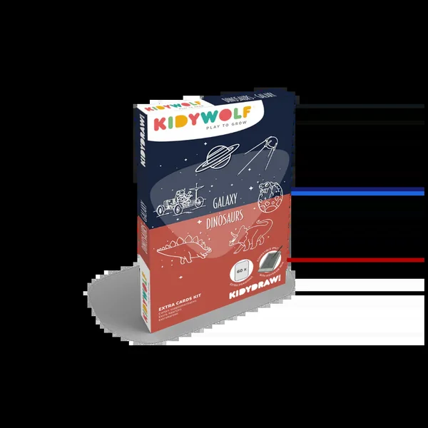Cartes supplémentaires KIDYDRAW MINI - Thèmes "Galaxie et Dinosaures" - Soins Bébé Naturels & Produits Maman Après Naissance