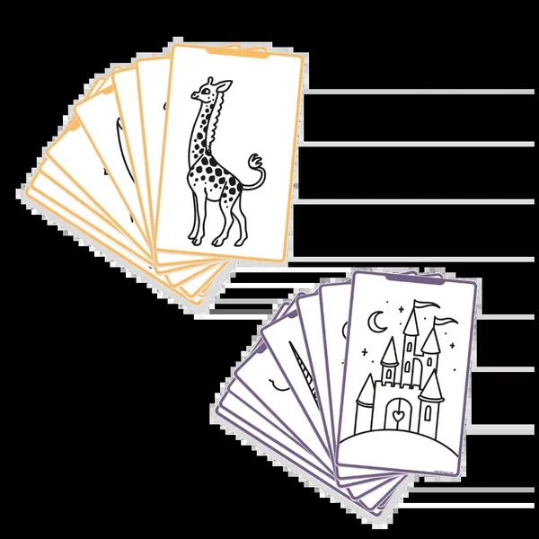 Cartes supplémentaires KIDYDRAW MINI - Thèmes "Il était une fois et Animaux" - Soins Bébé Naturels & Produits Maman Après Naissance