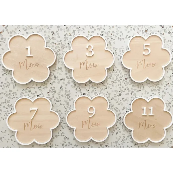 Cartes étapes - Fleur - Soins Bébé Naturels & Produits Maman Après Naissance