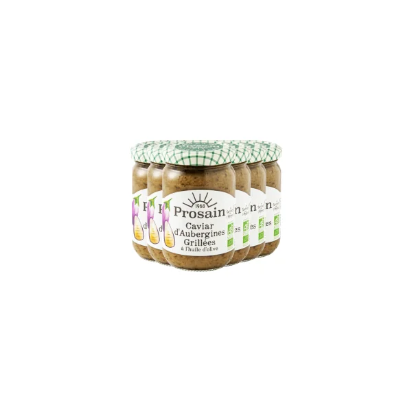 Caviar d'aubergines grillées bio - Lot de 6x200g