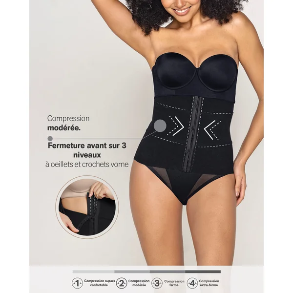 Ceinture abdominale à contrôle modérée avec bandes anatomiques