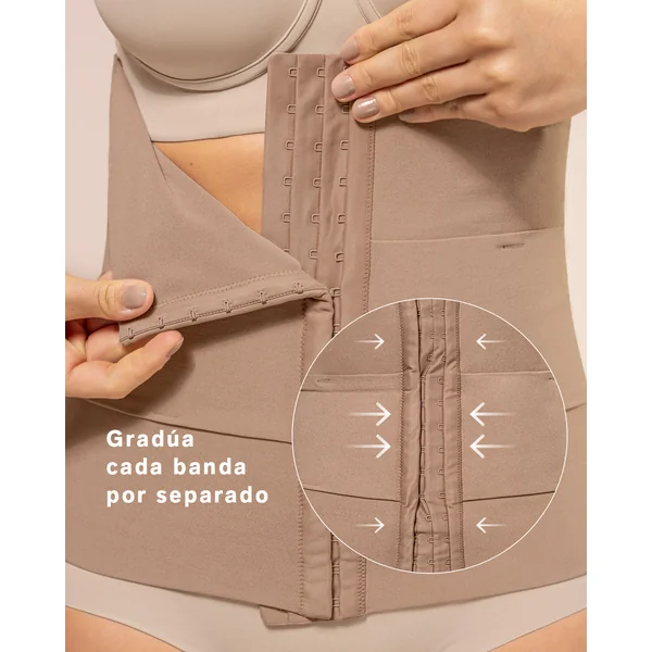 Ceinture abdominale à contrôle modérée avec bandes anatomiques