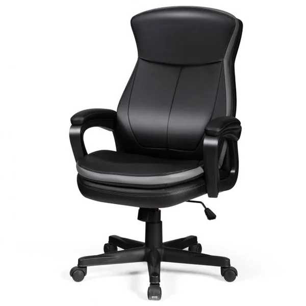 Chaise de Bureau Ergonomique Pivotante à Haut Dossier Hauteur Réglable avec Support Lombaire