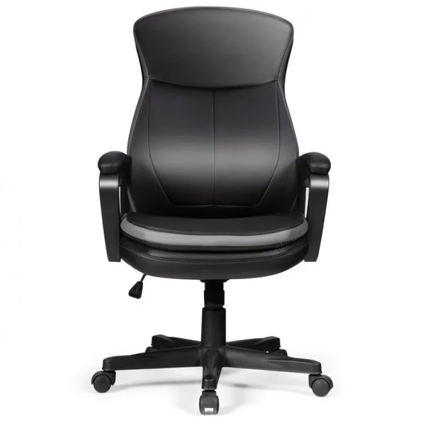 Chaise de Bureau Ergonomique Pivotante à Haut Dossier Hauteur Réglable avec Support Lombaire