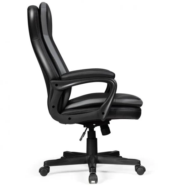 Chaise de Bureau Ergonomique Pivotante à Haut Dossier Hauteur Réglable avec Support Lombaire