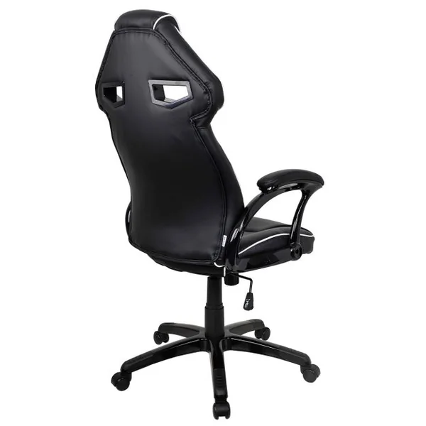 Chaise de bureau gaming Siège e-sport Chaise de bureau, baquet, pivotante, 120 kg max, 67x65x119-129 cm, Noir