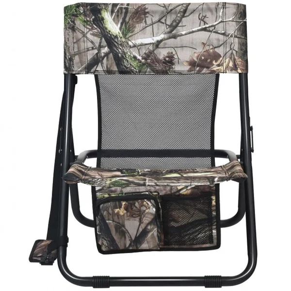 Chaise de Camping Pliable avec Poches Fait en Tissu Oxford et Fer Charge 102KG Chaise de Chasse