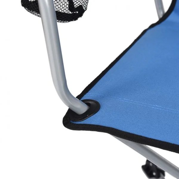 Chaise de Camping Pliante Pivotante Charge 136KG avec Accoudoirs Porte-gobelets Sac de Transport