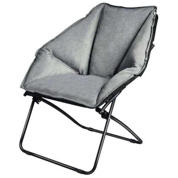 Chaise de Camping Pliante Rembourrée en Forme Hexagone en Tissu Oxford Charge 136KG