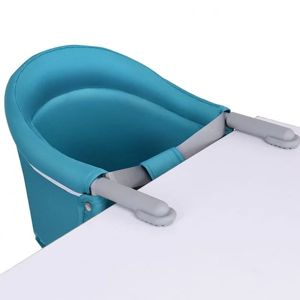 Chaise de Table Bébé +6 Mois Clip de Fixation Chaise Bébé à Accrocher Capacité 15kg en Tissu Fer 58,5x38x28,5cm Vert