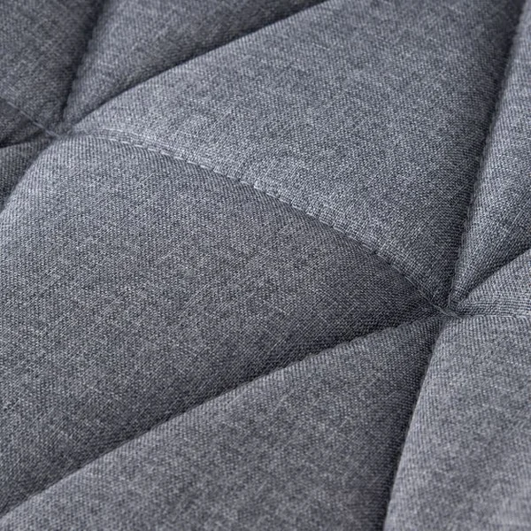 Chaise Salle à Manger Chaises de Cuisine Rembourrée Surface en Tissu Souple Pieds en Bois Gris foncé