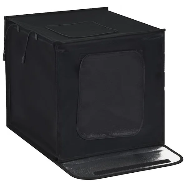 Chambre Photo Studio Pliable Tente de Photographie Cube Portable Eclairage LED en Tissu, 40x40x40cm, Noir