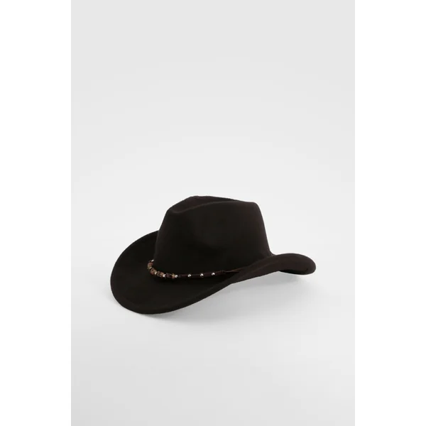 Chapeau western à détail de garniture à boucle