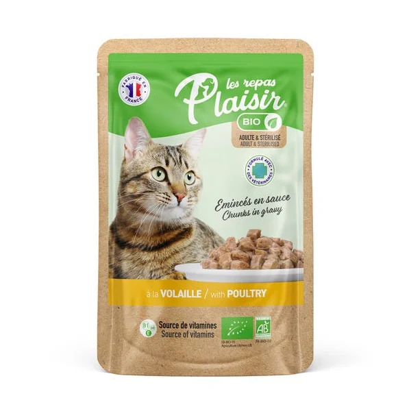 Chat Pochon émincé volaille en sauce 100g
