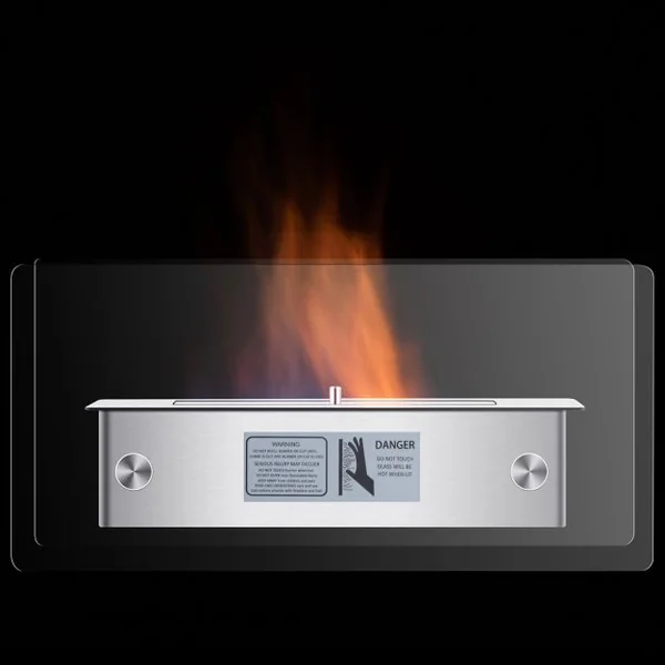 Cheminée Bioéthanol à Poser Cheminée Ethanol à Poser Cheminée de Table(Poele Bio à poser,Mobile,Nomade,de Table,Mini Poele Bio) Acier Inox ,Blanc