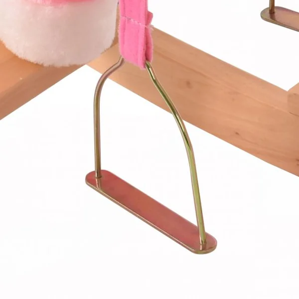 Cheval à bascule en peluche vintage pour enfants Jouet à bascule avec effets sonores, Capacité 40 kg, 74x33x62cm, Rose
