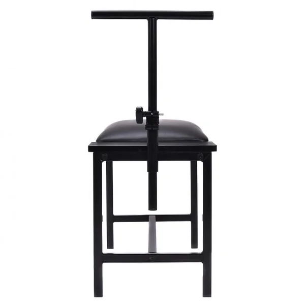Chevalet d’Art avec Banc Support à Dessin et Tabouret Hauteur Réglable en Acier et Cuir PU, 68x33,5x56,5-104cm, Noir