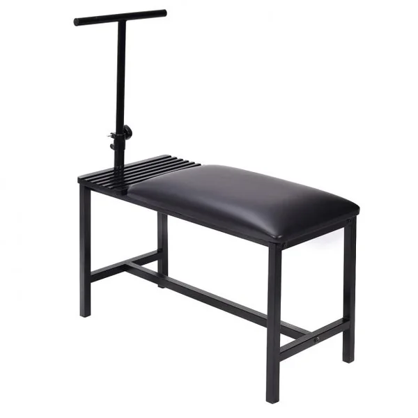 Chevalet d’Art avec Banc Support à Dessin et Tabouret Hauteur Réglable en Acier et Cuir PU, 68x33,5x56,5-104cm, Noir