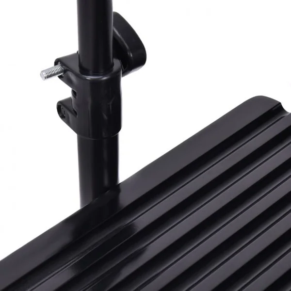 Chevalet d’Art avec Banc Support à Dessin et Tabouret Hauteur Réglable en Acier et Cuir PU, 68x33,5x56,5-104cm, Noir