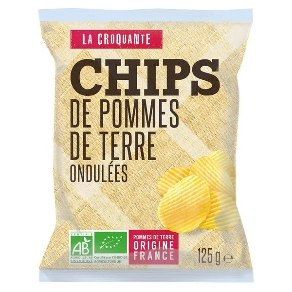 Chips pdt natures ondulées 125g