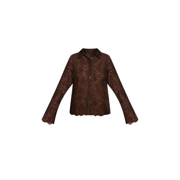 Chocolat Chemise En Dentelle