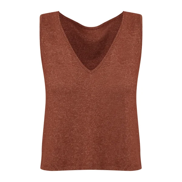Chocolat Débardeur Gilet Ample En Maille Douce À Col En V
