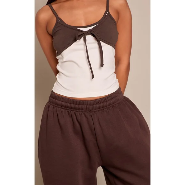 Chocolat Jogging Petite Taille Jambes Extra Larges