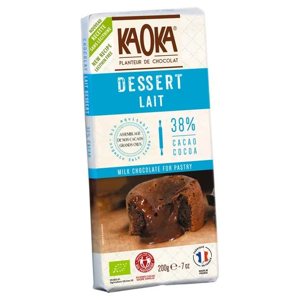 Chocolat lait dessert 38% 200g