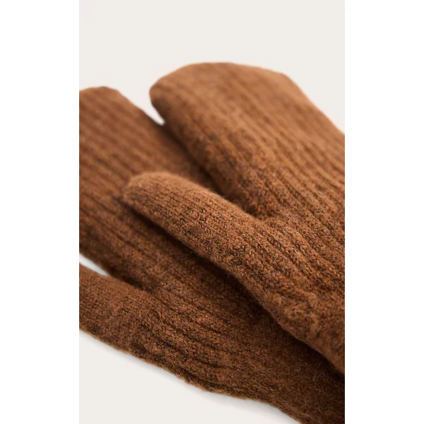Chocolat Moufle En Maille Côtelée