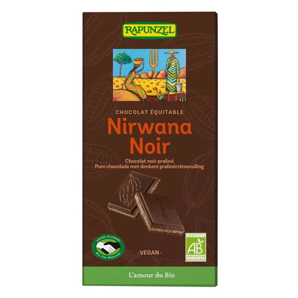 Chocolat Nirwana noir praliné 100g