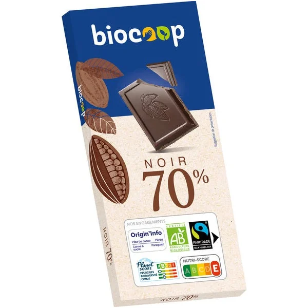 Chocolat noir 70% 100g