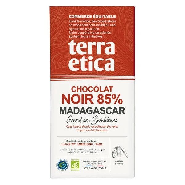 Chocolat noir 85% Madagascar 100g