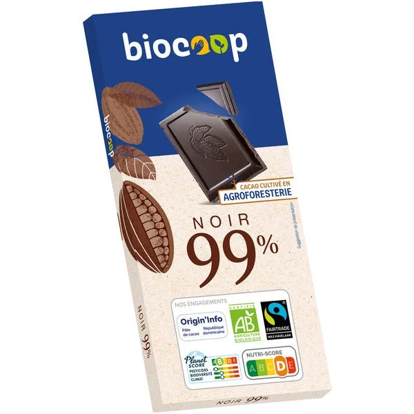 Chocolat noir 99% cacao 90g
