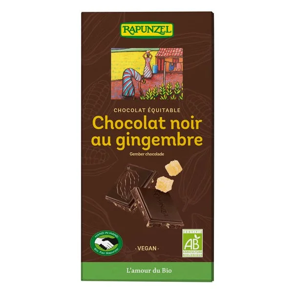 Chocolat noir au gingembre