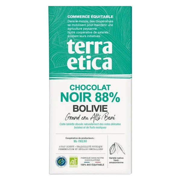Chocolat noir Bolivie 88% 100g