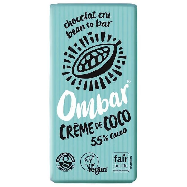 Chocolat noir cru crème coco 55% 35g