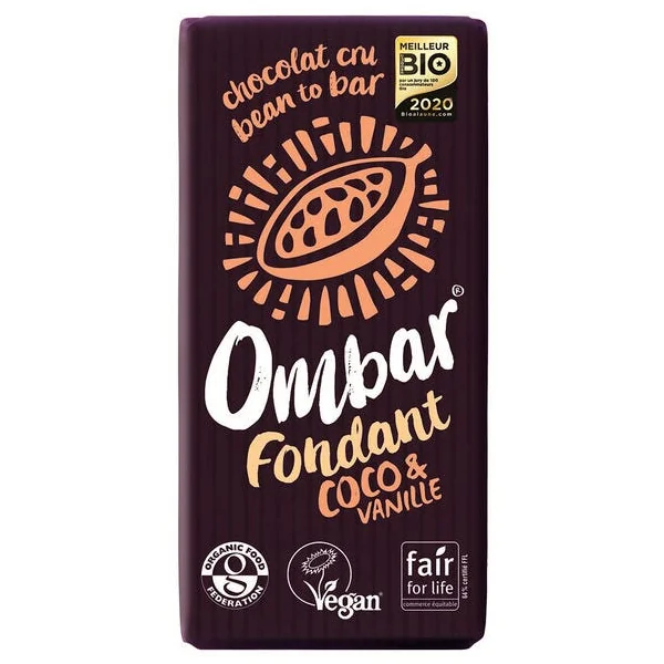Chocolat noir cru fondant coco vanille 35g
