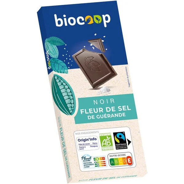 Chocolat noir fleur de sel 70% 100g